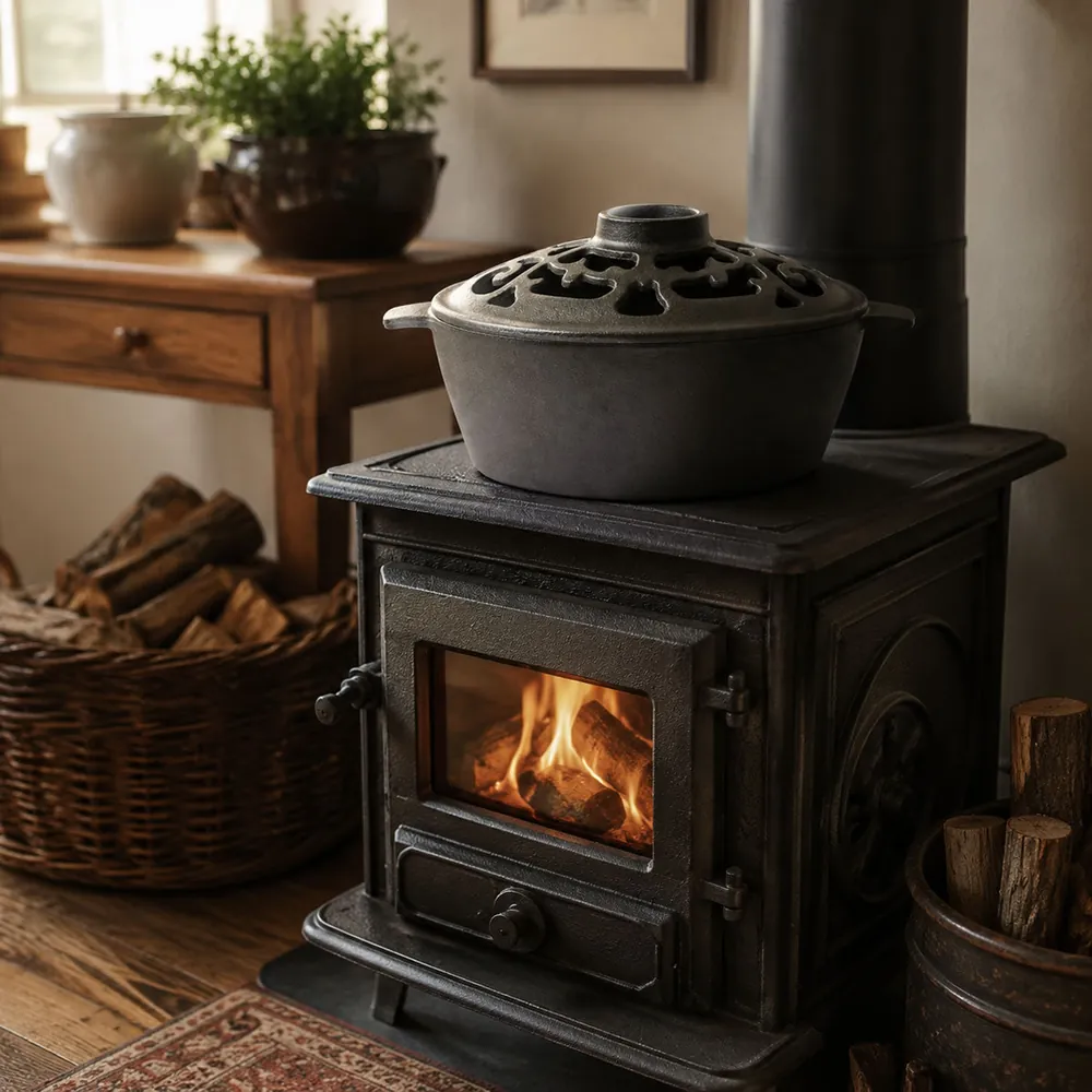 2 Quart Satin Black Filigree Steamer (John Wright NLE5JW_31_685)